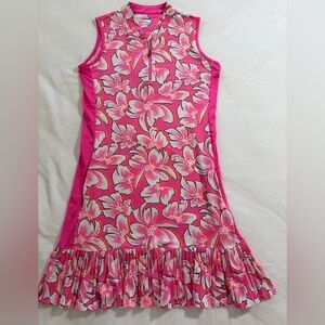 Tail Golf Dress pink white size S sleeveless